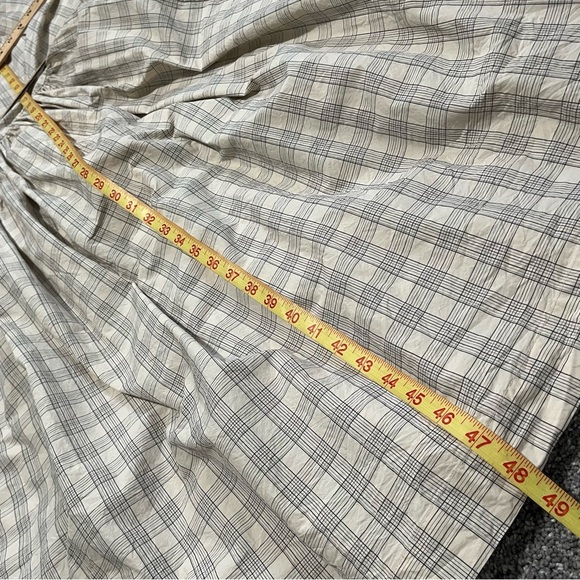 Casey Casey YUKI Dress in Natural Check Size Medium Cream Oversized Prairie - Picture 5 of 14